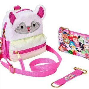 Squishmallows 3pc Travel Gift Set with Mini Crossbody, Coin Purse & Lanyard/Key